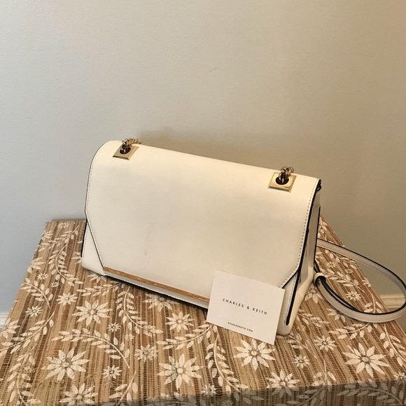 Charles & Keith Handbags - NWT White Charles & Keith Leather Purse